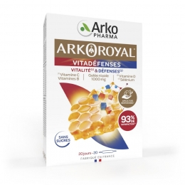 ARKOROYAL Vitadéfense - Gelée Royale 1000mg & Vitamines - 20 ampoules