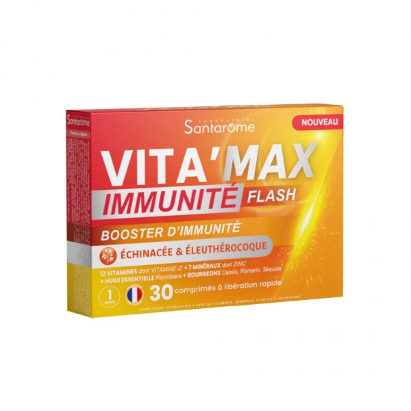 SANTAROME - Vita'Max Booster Immunité Flash - 30 comprimés