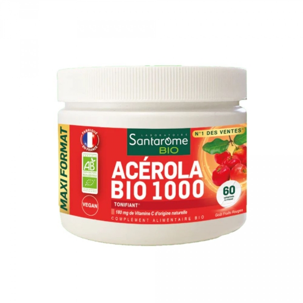 SANTAROME Bio - Acérola Bio 1000 - Tonifiant