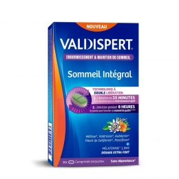 VALDISPERT Melatonine 1,9mg Sommeil Intégral 30 comprimés