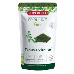 SUPERDIET - Spiruline Bio - Tonus & Vitalité - 200g de poudre