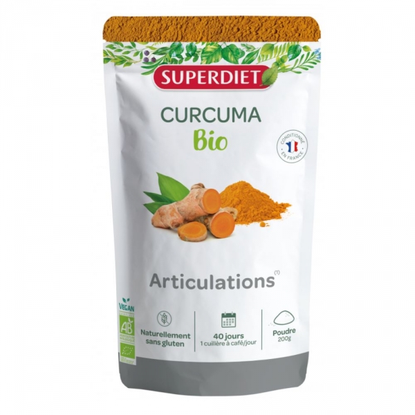 SUPERDIET - Curcuma Bio - 200g de poudre