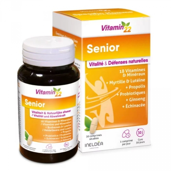 VITAMIN 22 - Complément Alimentaire Senior - 30 Comprimés