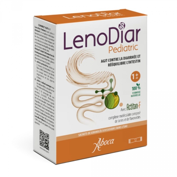 LenoDiar Pediatric - Contre la Diarrhée - 12 sachets - Aboca 