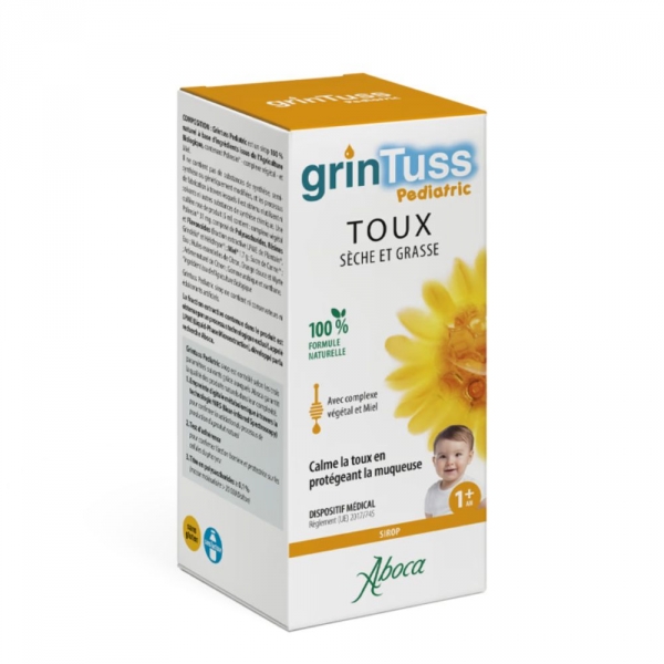 GrinTuss Pediatric - Sirop Toux Sèche et Grasse - Dès 1 an