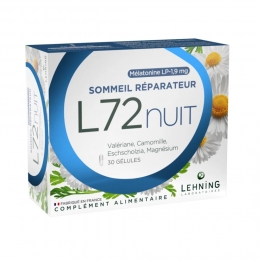 L72 Nuit - Sommeil Réparateur - LEHNING - 30 gélules