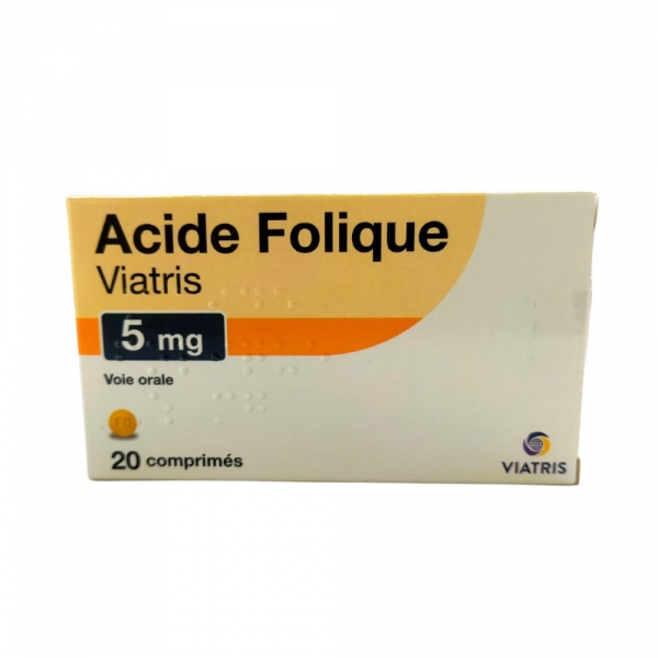 Acide folique 5mg 20 comprimés - Viatris