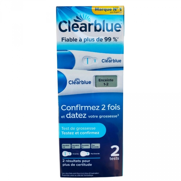 CLEARBLUE - Test de Grossesse Testez et confirmez 2 tests