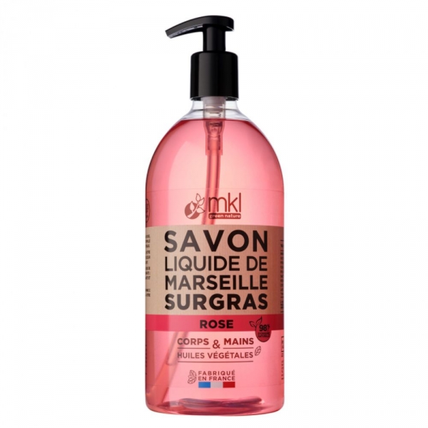 MKL SAVON DE MARSEILLE Liquide à la Rose de Damas 1 Litre