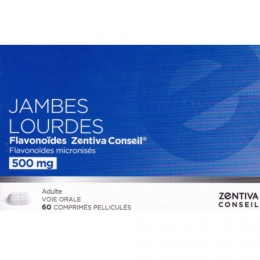 ZENTIVA - Flavonoïdes 500 mg Troubles De La Circulation Veineuse - 60 Comprimés Pelliculés