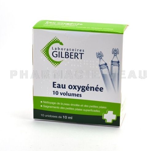 Pharmacie Ropars - Médicament Gilbert Eau Oxygenee 10 Vol Solution