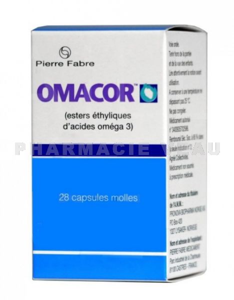 Omacor Omegas 3 1000 Mg Boite 28 Capsules Molle Pierre Fabre